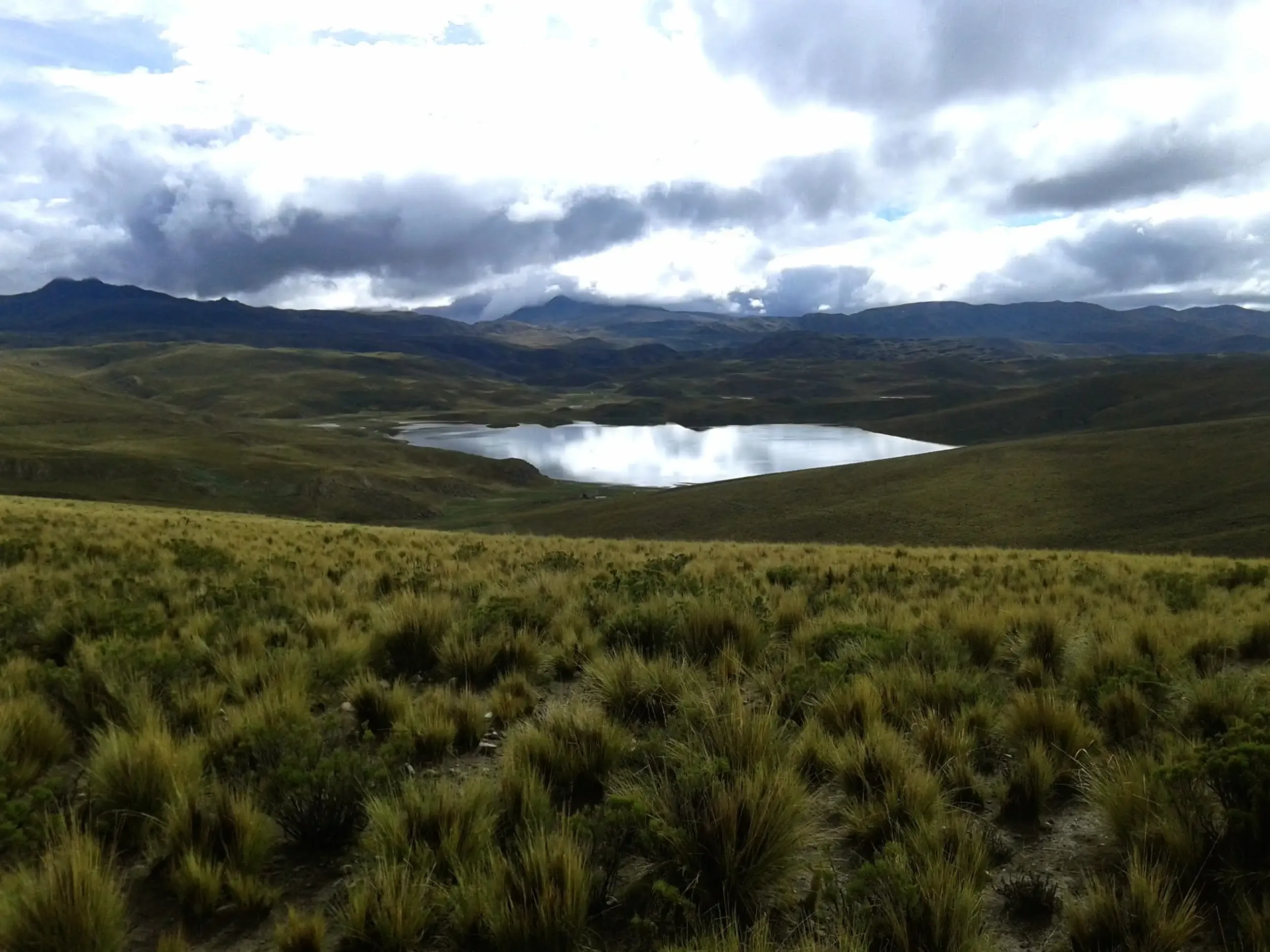 Crystal clear waters in an Andean lagoon in Puno